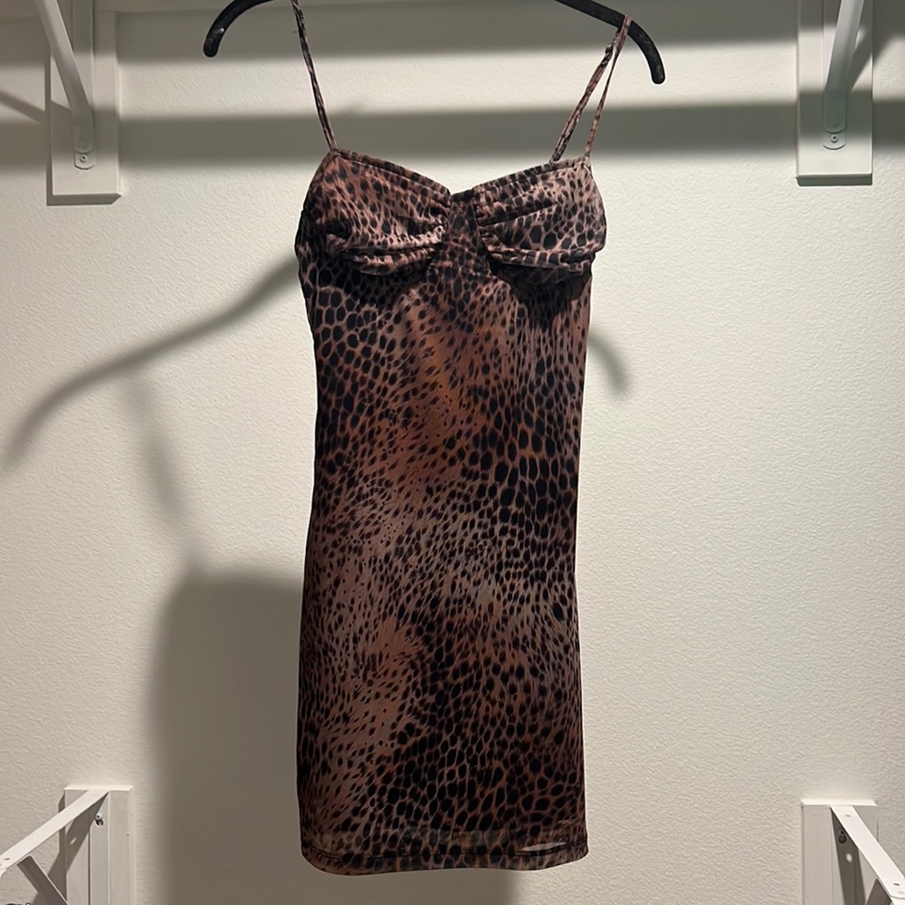 Motel Rocks Mini Leopard Dress